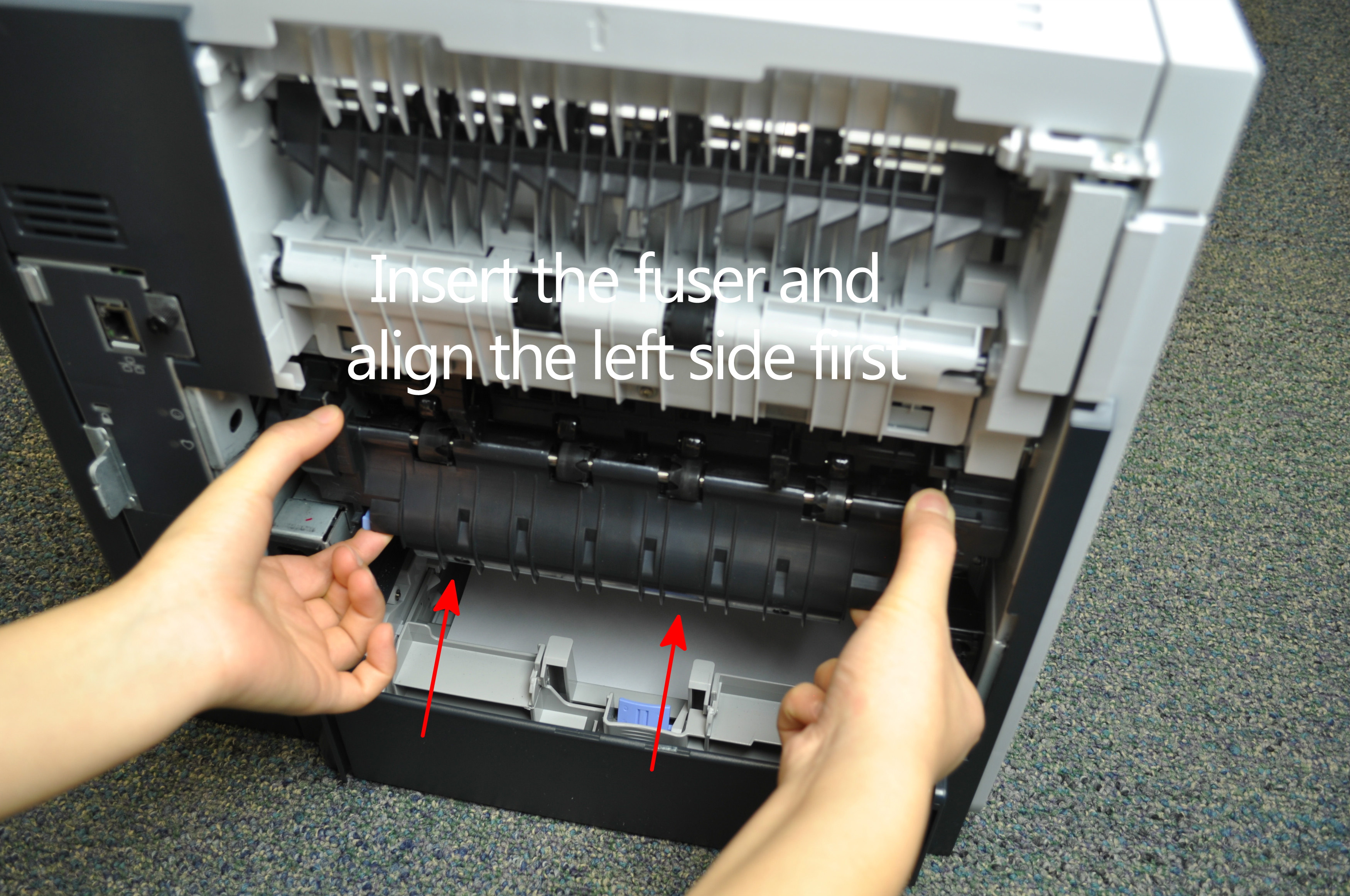 RM1-8395 Fuser Assembly Installation Guide (part of CF064A maintenance kit)