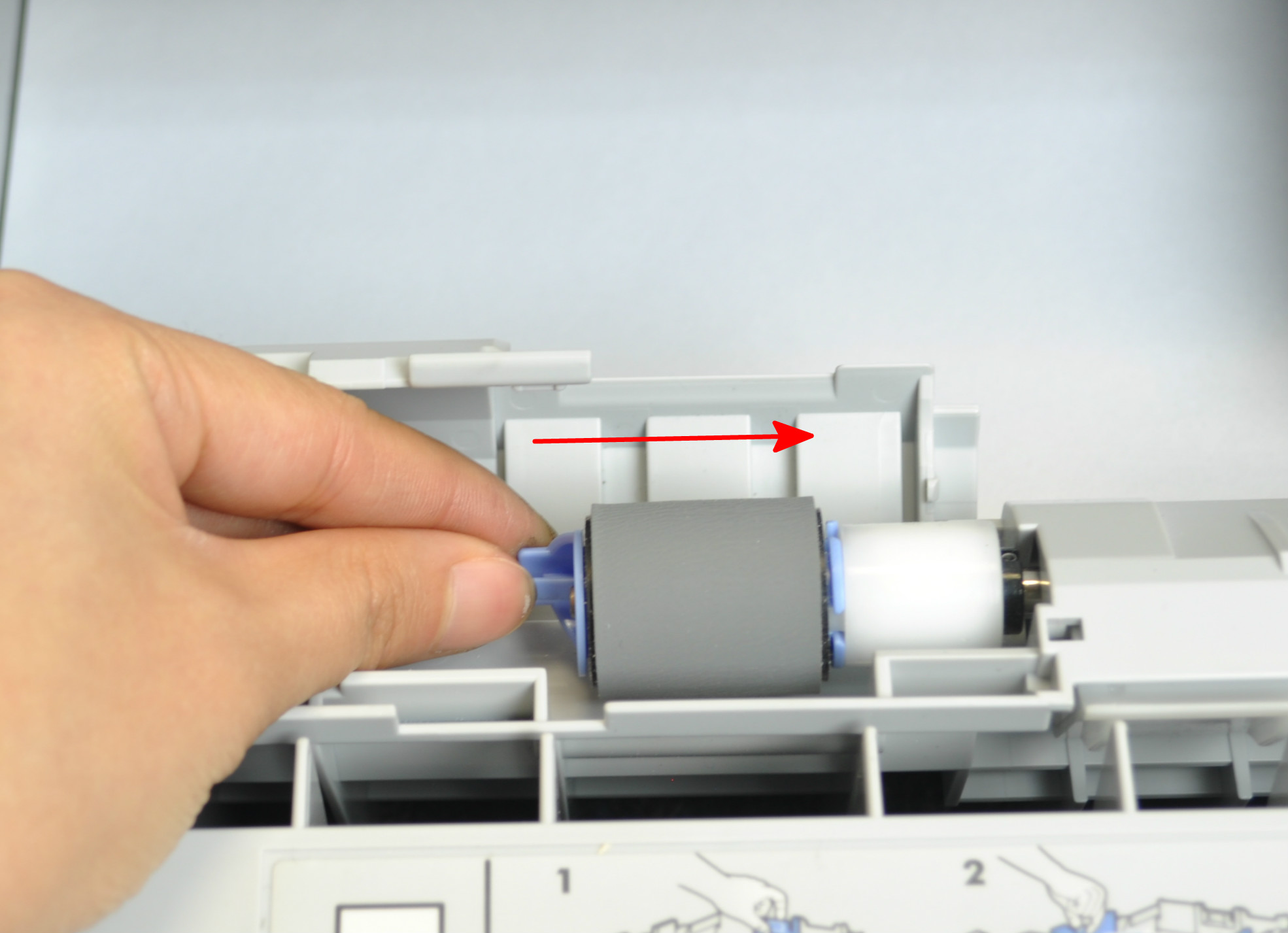RM1-0037-000 Feed Separation Roller Installation Guide (part of Q5421A maintenance kit)