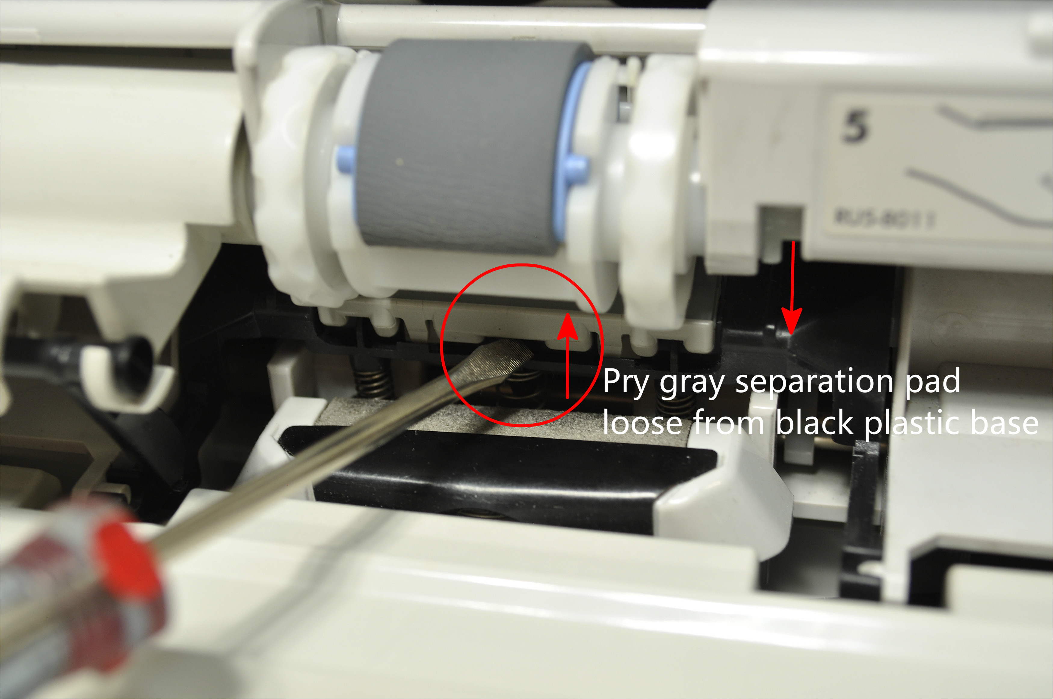 RL1-0007-000 Separation Pad Installation Guide (part of Q2429A maintenance kit)