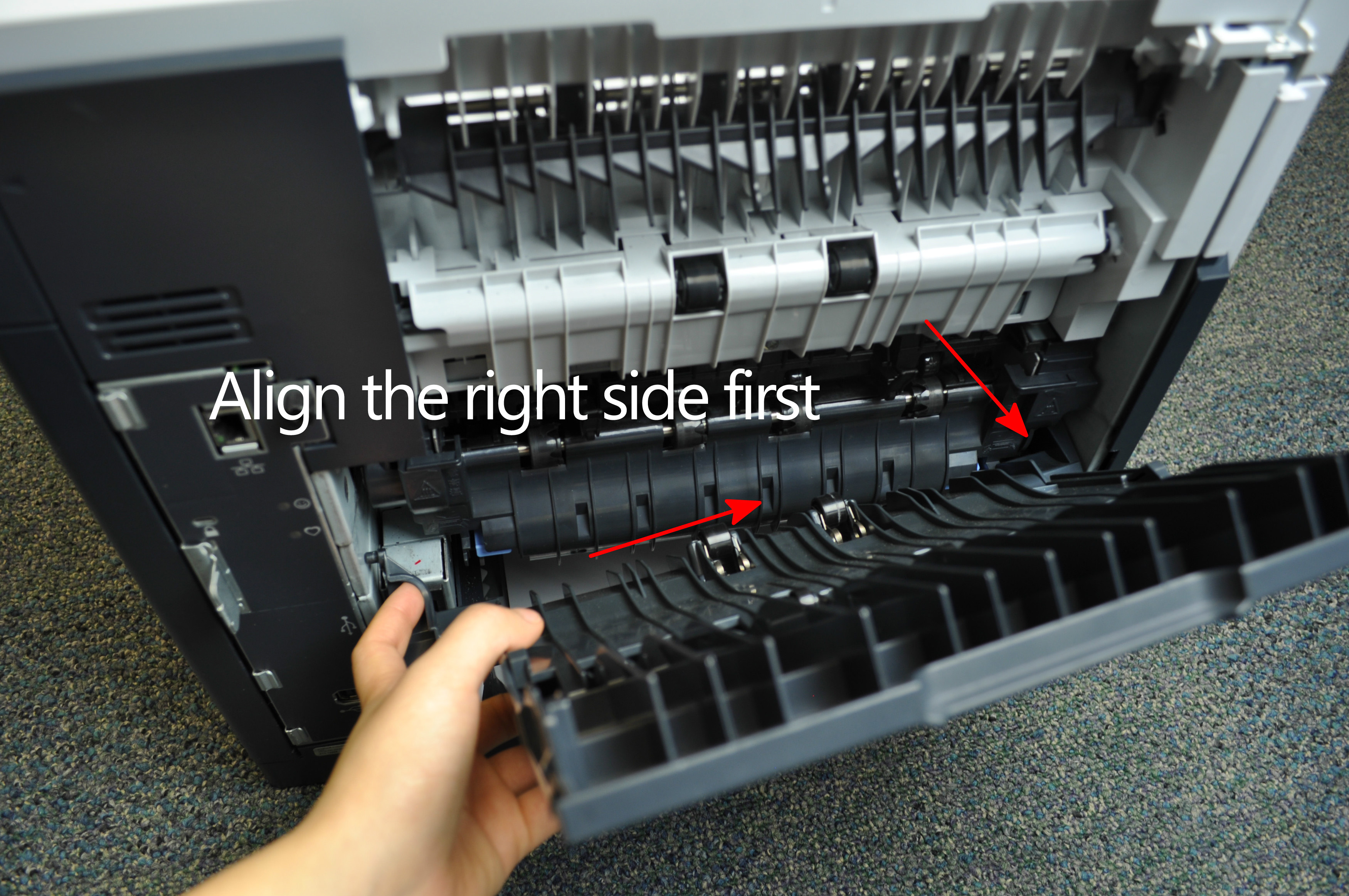 RM1-8395 Fuser Assembly Installation Guide (part of CF064A maintenance kit)