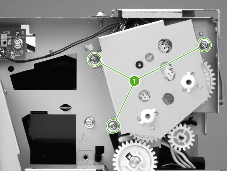 RM1-4247-000 Fuser Assembly (110V) Fan, Duplex-drive gears, Duplex solenoid Installation Guide