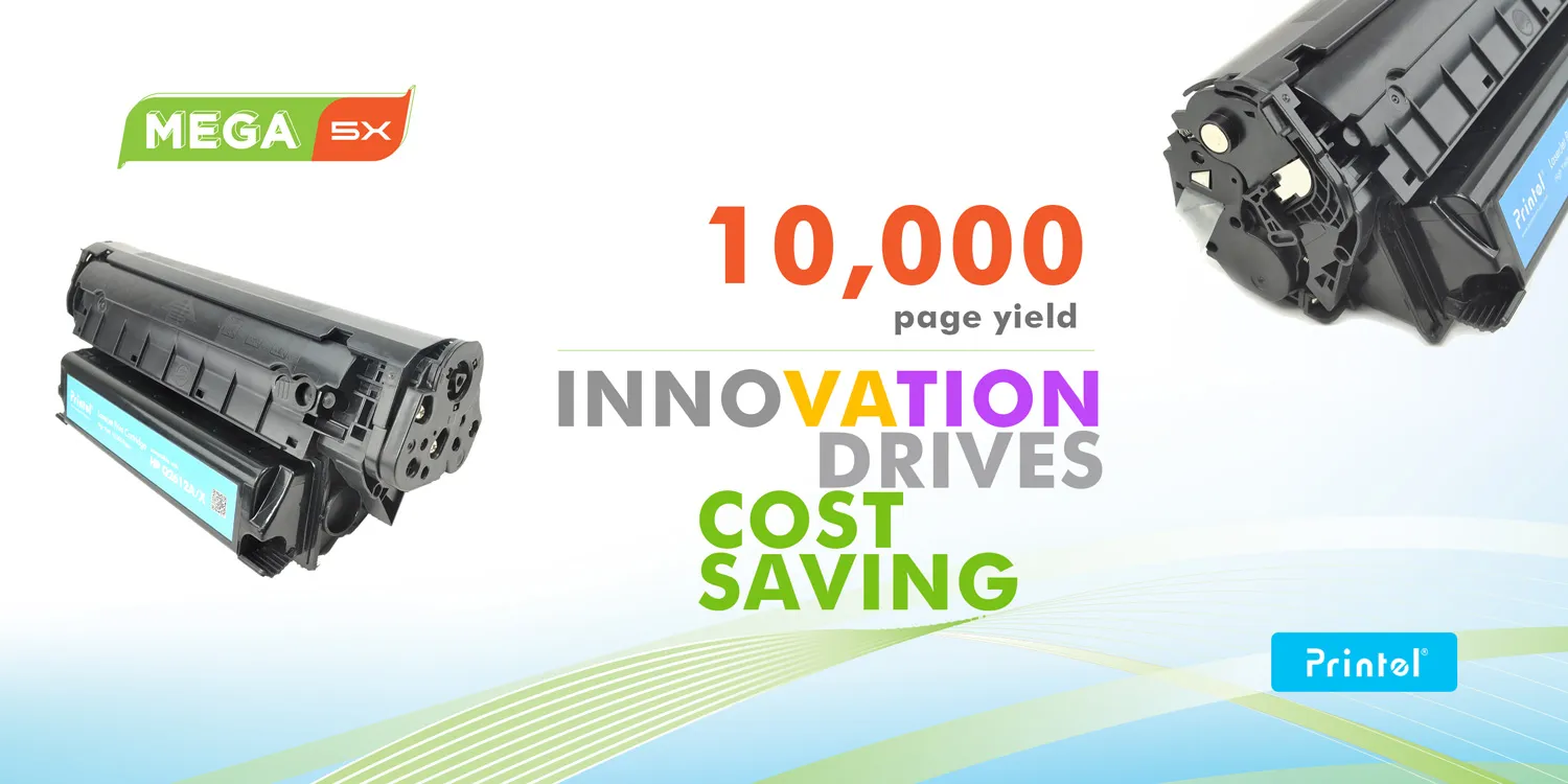 Innovation drives cost saving - MEGA 5X High Capacity Toner Cartridge ( eq. 5-Pack) compatible with HP12A (Q2612A) Black
